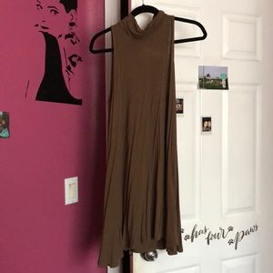 Long Brown Flowy Dress